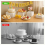 AUORUSI Lot de 8 Presentoir Aperitif Buffet, Présentoir à gâteau Blanc en Acrylique,Étagères cubiques gigognes en 4 tailles,Supp