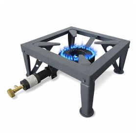 INTEC - Réchaud à gaz 7500W Professionnel Charge 200Kg Tout Fonte 4 Pieds renforcés - Réchaud Pro Marché Cuisson Confiture, Pael