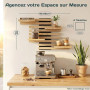 Qoka Crafts Étagère Murale Flottante Modulable en Tasseaux Bois Massif - Tablette Décoration Design pour Chambre, Cuisine, Salon