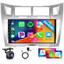 2GB 64GB Android Autoradio pour Toyota Yaris/Vizi 2005-2011 avec sans Fil Carplay Android Auto, Hodozzy Écran Tactile 9 Pouces R
