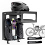 MIDINGCHAI Support Velo Mural, avec Espace Rangement pour Casque et Chaussures Velo Route, Porte Velo Mural avec 2 Sangles Porte