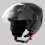 VEVOR Casque de moto 3/4 face, Casque Street ABS haute densité, avec Emplacement Bluetooth et Lentille interchangeable, Casque d