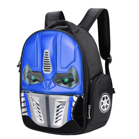 Sac à Dos pour le Robot d'enfants Cartable Maternelle Fille Garçon Sac à Dos 3D Voiture Brillant Cartable Scolaire Primaire Écol