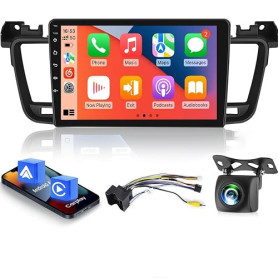 [2+64G] Autoradio Android pour Peugeot 508 2012-2016 avec sans Fil Carplay & Android Auto, Radio Tactile 9 Pouces avec WiFi GPS