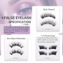 Chlffua Kit de Faux Cils Magnétiques Rose, Faux Cils au Look Naturel avec Applicateur, Demi-Cils et Cils Complets, Réutilisables