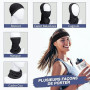 Kiiwah 2 Pièces Cache Cou Elastique pour Homme et Femme, Tour de Cou Coupe-Vent et Respirant Snood à Séchage Rapide pour Moto, C