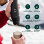 OutIn Nano Machine à café expresso électrique portable, Auto-chauffante avec Charge USB-C, Compatible Café Moulu & Capsules NS -