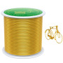 VynyQoo 2mm Fil Aluminium,33m Or Fil de Fer Souple Loisir Creatif, Fil Metallique, pour Bijoux DIY L'artisanat