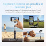 Bundle Standard DJI Osmo Mobile 8, nacelle stabilisatrice pour Smartphone, Rotation panoramique à 360°, Barre d’Extension et tré