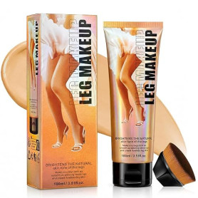 Maquillage Des Jambes, Fond de Teint Jambes Waterproof, Avec Pinceau de Maquillage Extra Large pour le Corps, Couverture de Tato