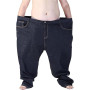 Hommes Jeans Hommes Denim Jeans Grande Taille Oversize Denim Pantalon Taille Élastique Élastique Jeans Large Jeans