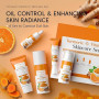 Ensemble de Soins de la Peau au Curcuma et à la Vitamine C, Set de Soin du Visage 5 en 1 pour Femmes avec Nettoyant au Curcuma,