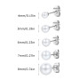 Boucles d'Oreilles en Perles d'Argent 925 5 Paires Blanches d'Eau Douce pour Femmes