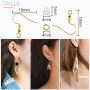 TOAOB 300pcs Crochet de Boucle d'oreille en Plaqué Or 925 Argent 18mm avec Boule à Ressort et d'anneaux Ouverts 4mm et Fermoirs