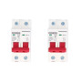 2 Pièces Disjoncteur Miniature 1000V DC 2P 16A Din Rail Mount Protection Contre Les Surcharges à Domicile Interrupteur D'air pou