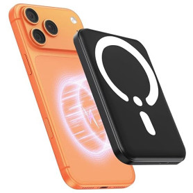 Batterie Externe Magnétique, Power Bank 10000mAh Compatible avec Mag-Safe, 20W Banque de Puissance à Charge Rapide Chargeur Indu