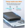 Batterie Externe Magnétique, Power Bank 10000mAh Compatible avec Mag-Safe, 20W Banque de Puissance à Charge Rapide Chargeur Indu