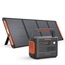 Jackery Explorer 1000 v2 Générateur Électrique Portable avec 200W Panneau Solaire, 1070Wh Batterie LFP, 1500W CA/100W USB-C Sort