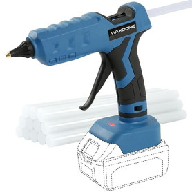 Pistolet à Colle Chaude sans fil 100W, Pistolet a Colle Chaude Compatible Avec Makita 18V et Bâtons de Colle, Pour le Bricolage,
