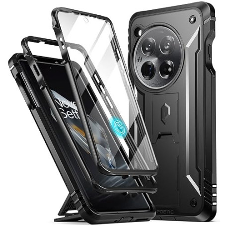 Poetic Revolution Coque Compatible avec OnePlus 12 5G (2024), Protection d'écran intégrée 【Fonctionne avec Identification d'empr