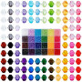 PH PandaHall 6240pcs Perles de Cristal 4mm Perles Acryliques à Facettes 24 Couleurs Arc-en-Ciel Perle Toupies Perle Entretoises