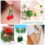 TOAOB 1000pcs Perles à Facette de Cristal Rondes Perle en Verre en Vrac Vert Foncé 2mm 4mm 6mm 8mm 10mm Transparent Crystal Bead