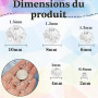 TOAOB 1000pcs Perles en Verre à Facettes de Cristal Transparence Rondes 2mm 4mm 6mm 8mm 10mm en Vrac Crystal Beads pour Fabricat