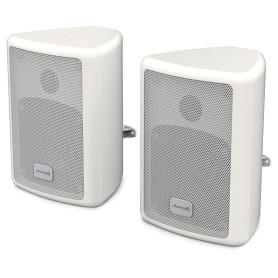 Audibax Pícolo PR-41W - Enceintes Hi-FI Passives d'Étagère - Paire d'Enceintes Stéréo à 2 Voies - Haut-Parleur 75W - Support Mur