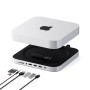SATECHI Hub Mac Mini & Support avec Boîtier SSD NVMe/SATA M.2, Données 10Gbps, 3X USB-A 5/10Gbps et Prise Audio, pour Mac Mini M