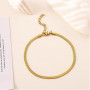 Sunderfect Ensemble de Bracelets Femme en Acier Inoxydable - Bijoux Or Étanche - Style Cuban Paper Clip