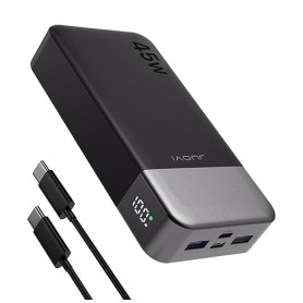 JUOVI J2621 Batterie Externe 45W 20000mAh Power Bank, Chargeur Externe Portable Charge Rapide PD 3.0 QC 4.0 USB-C in & Out Compa