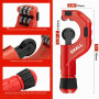 SHALL Lot de 4 coupe-tubes robustes Ø 6-50 mm, mini cutter Ø 3-22 mm, avec 2 outils d'ébavurage, convient pour PVC/aluminium/cui