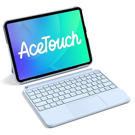 Inateck Coque Clavier pour iPad 11e/10e Gén, pour iPad 10e (10,9")/11e (2025 A16), Air 11" M4/M3/M2, Air 6/5/4e, Pro 11 4e-1re,