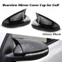 Asasytal Coques de Rétroviseurs pour Voiture, Porte Latérale Aile Rétroviseur ABS Compatible avec Golf 6 MK6 GTD R Base 2009-201