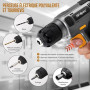 Caisse à Outil 130 pcs avec Perceuse-Visseuse Sans Fil 8V Batterie 1500mAh Recharge USB 10Nm 800 tr/min LED Malette Outils Compl