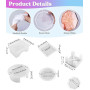 15 PièCes moule silicone resine epoxy, dessous de verre en silicone Moule pour BoîTe De Rangement avec Dessous, 3 formes (ronde,
