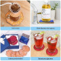 15 PièCes moule silicone resine epoxy, dessous de verre en silicone Moule pour BoîTe De Rangement avec Dessous, 3 formes (ronde,