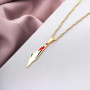 LUTAKU Collier avec pendentif carte d'Israël et de Palestine pour homme et femme