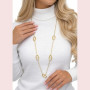Générique Collier Sautoir Long Acier Inoxydable – Chaîne Ajustable – Bijoux Résistants à l’Eau – Maille Marine, Chaîne d’Ancre,