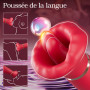 Vibromasseur femme clitoridien puissant sex toys - Vibro-masseur pour femme avec 10 modes de vibration et 10 modes de léchage, v