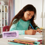 WUSJCOF Ensemble de Géométrie Compas avec Crayon pour École Primaire et Collège Kit Complet avec Équerres Rapporteur Règle Matér