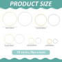 CRAFTYMELODY 300 pièce 10 styles de Boucles D'Oreilles Rondes Anneaux Créoles en Or et Argent Accessoires de Boucles D'Oreilles
