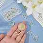 Beebeecraft 6 Paire de Boucles d'oreilles Créoles en Forme de Cœur en Laiton Plaqué Or 18 carats pour Femme Bijoux Cadeaux de Sa