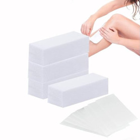Lot de 400 bandes de cire non tissée, pour cire chaude et pâte à sucre, épilation totale des jambes, poitrine, dos, parties inti