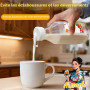 Mssushi Lot De 3 Bouteilles en Verre Avec Couvercles 1000ml Bouteilles en Verre Carrées À Large Ouverture Pour Smoothies,Jus,Lai