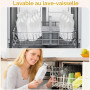 Mssushi Lot De 3 Bouteilles en Verre Avec Couvercles 1000ml Bouteilles en Verre Carrées À Large Ouverture Pour Smoothies,Jus,Lai