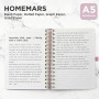 Cahier A5,Cahier Spirale a5,Carnet de notes,Bloc Note,Carnet Spirale,Ligné,HOMEMARS, 240 Pages, 100 g/m², 14,8 x 21 cm, Rose, Co