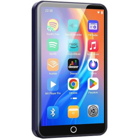 Fanvace Lecteur MP3 16 Go avec Bluetooth et WiFi, 2000 mAh Lecteur MP3 MP4 avec écran Tactile 4" et Haut-Parleur, lecteurs de Mu