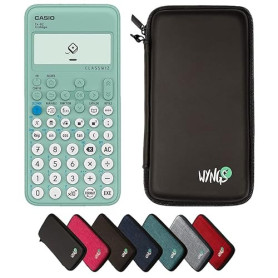 Casio fx-92 Collège avec Housse de Protection WYNGS Incluse Noir - Calculatrice Scientifique - Pack de Base