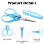 Lot de 10 mini ciseaux de bricolage en acier inoxydable - Petits ciseaux polyvalents - Ciseaux droits précis avec étui de protec